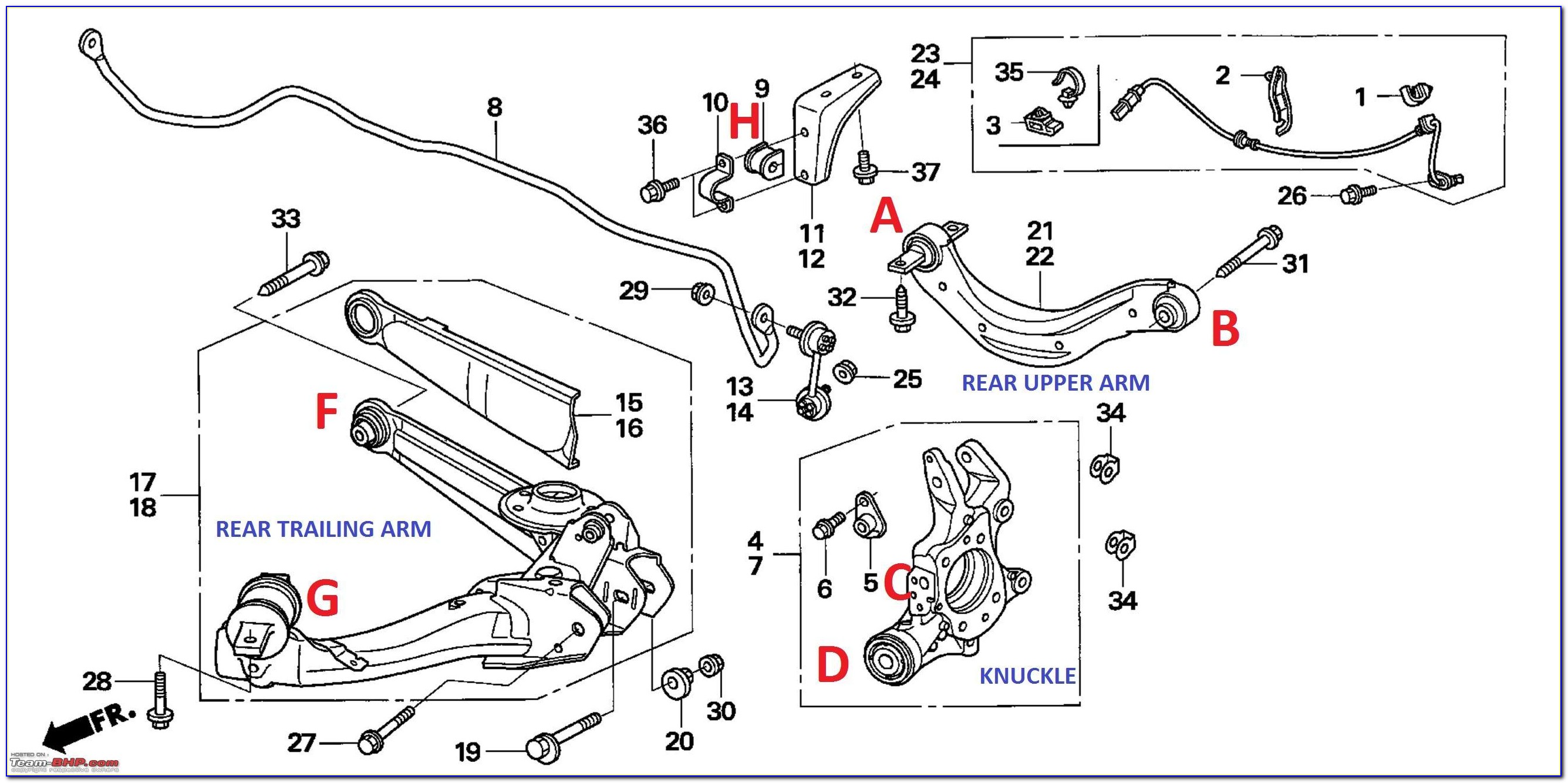 1997 Honda Civic Front Suspension Diagram