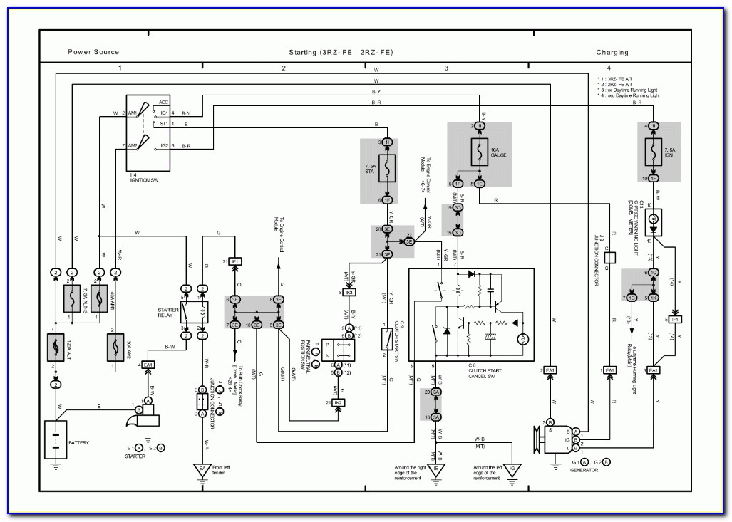 1998 Toyota Tacoma Electrical Wiring Diagram