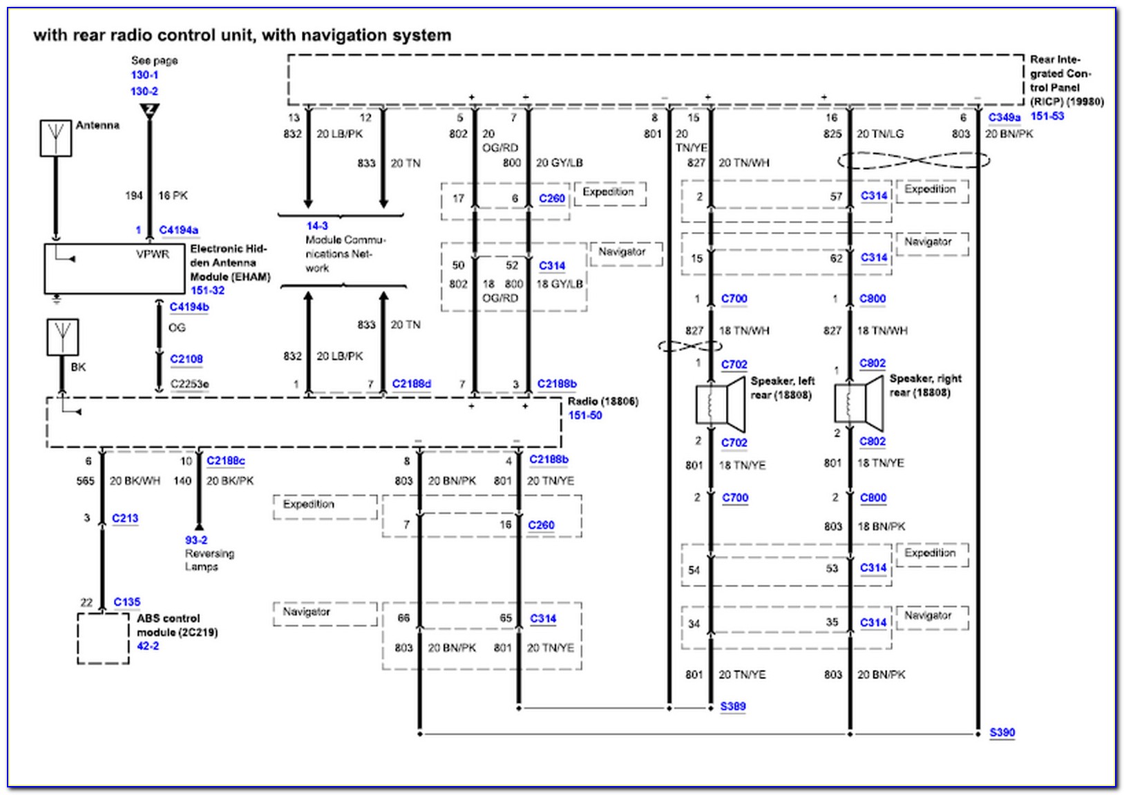 2000 Ford Expedition Radio Wiring Diagram
