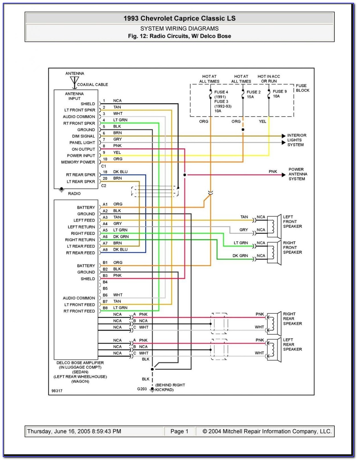 2001 Delco Radio Wiring Diagram