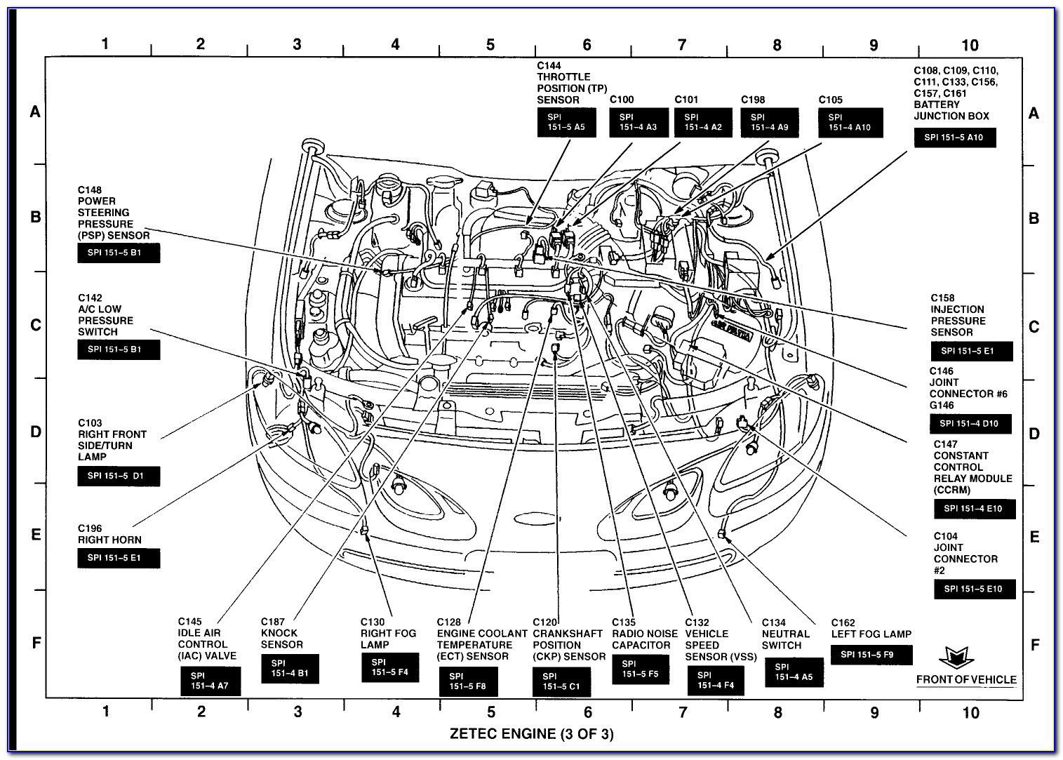 2001 Ford Focus Engine Bay Diagram
