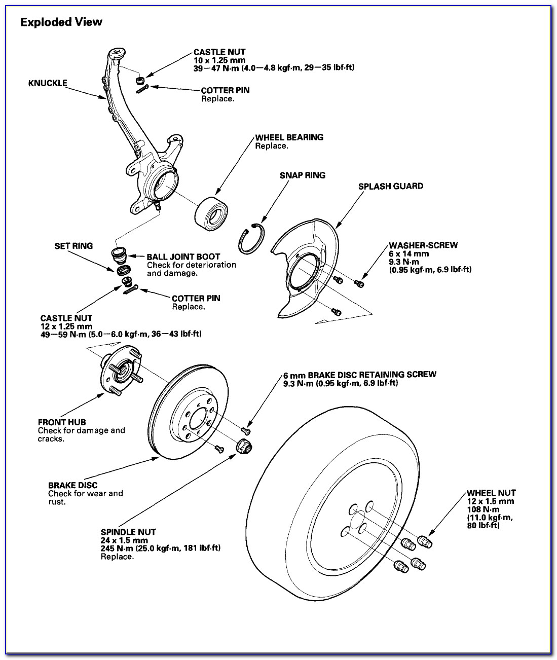 2001 Honda Accord Front Suspension Diagram