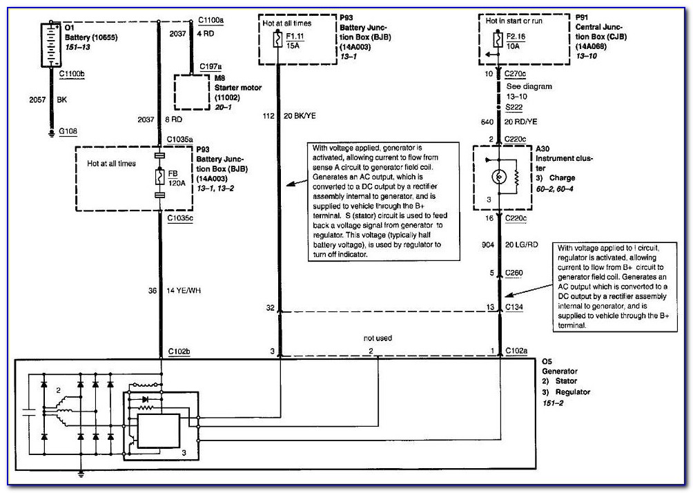 2002 Ford Escape Alternator Wiring Diagram
