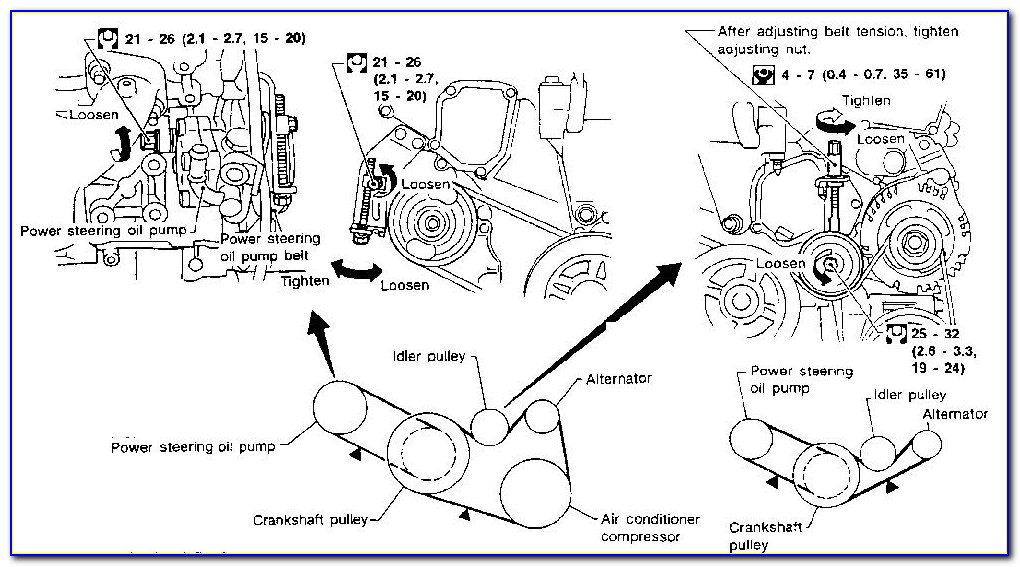 2002 Nissan Altima 2.5 Serpentine Belt Diagram