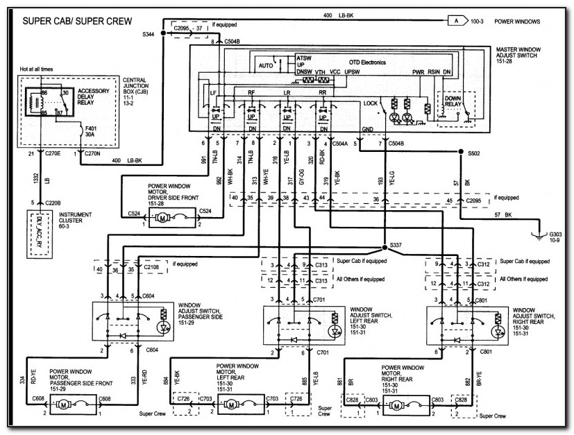 2003 Ford Explorer Power Window Wiring Diagram