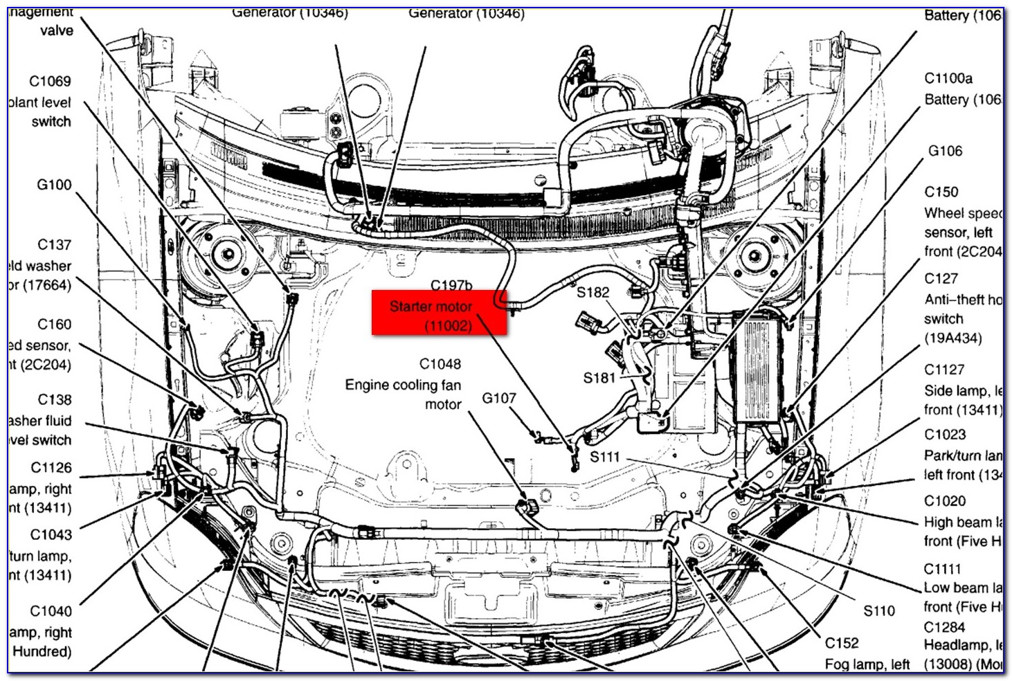 2005 Ford Five Hundred Engine Mount Diagram