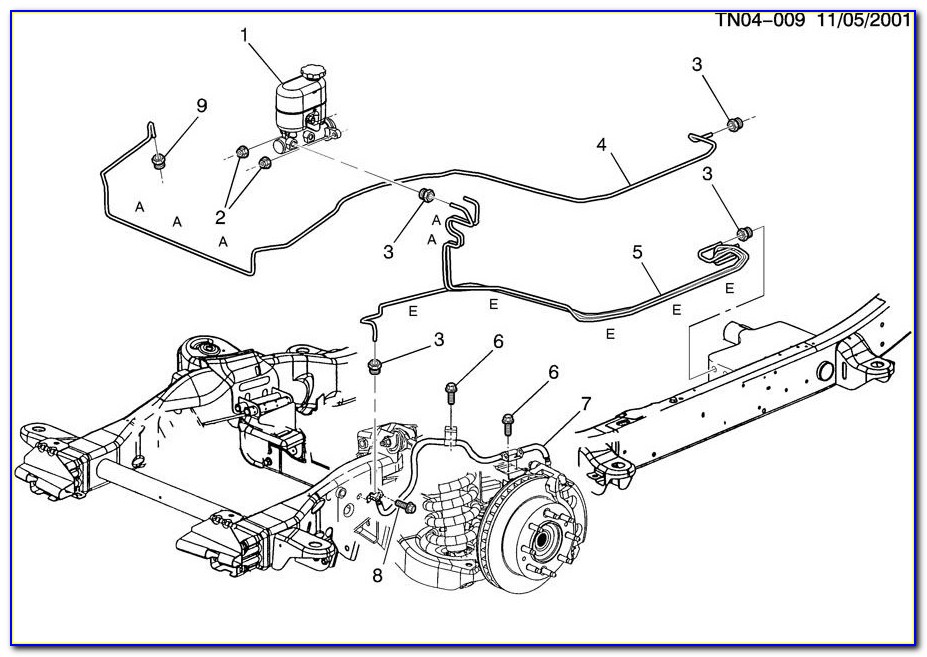 2006 Chevy Avalanche Brake Line Routing