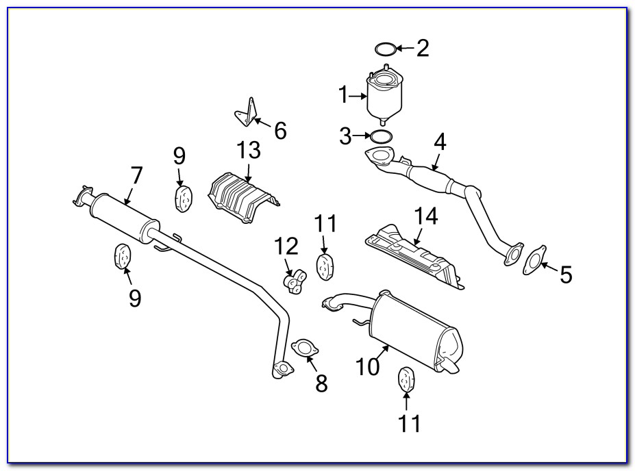 2007 Chevy Aveo Exhaust System Diagram