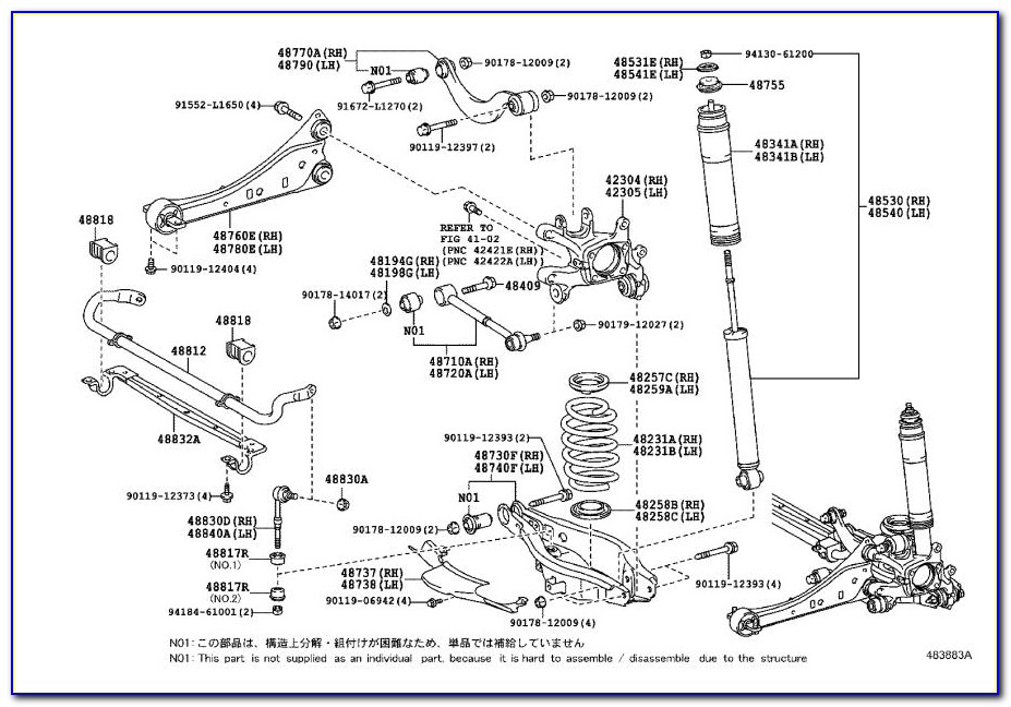 2008 Scion Tc Rear Suspension Diagram