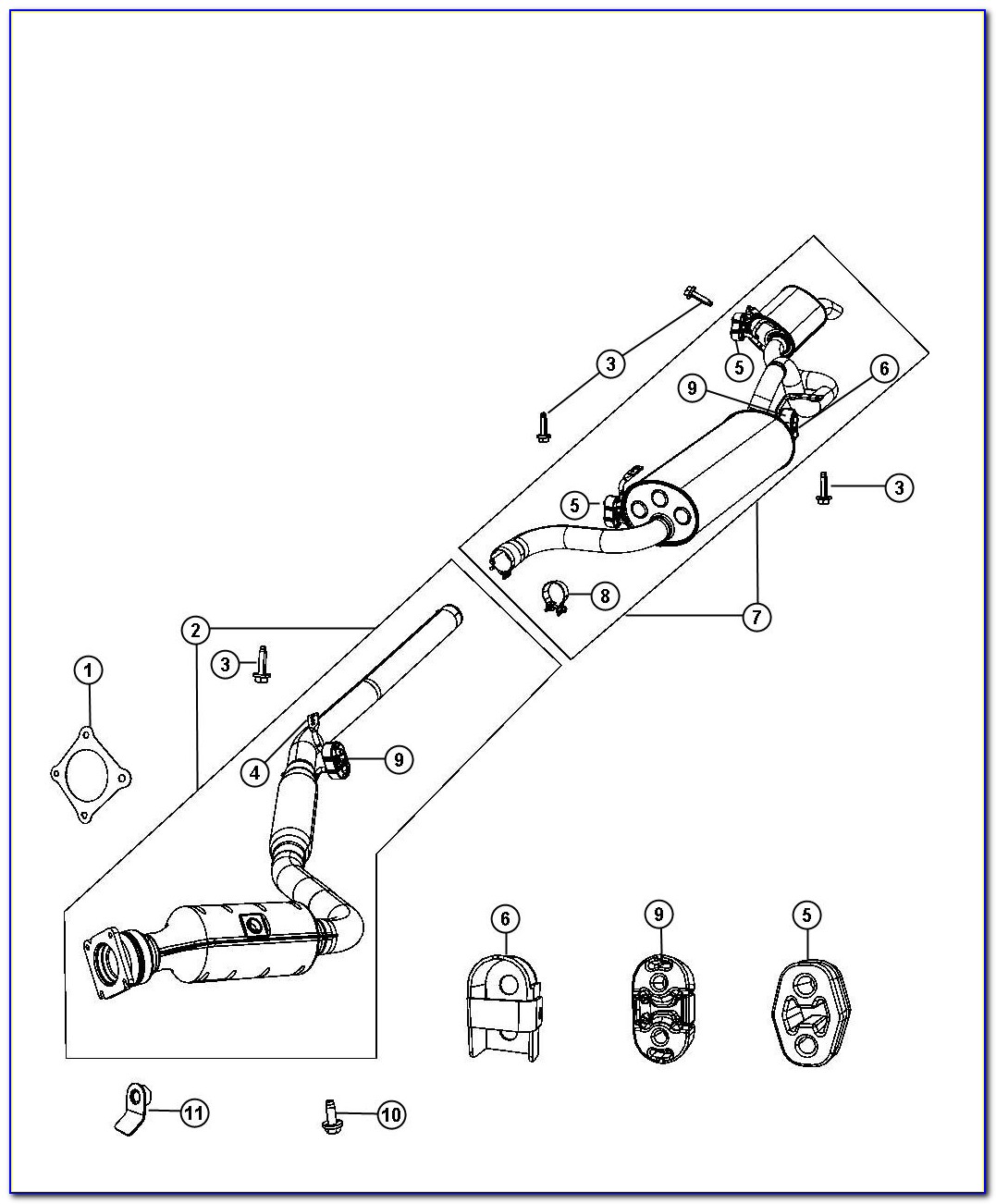 2010 Chrysler Town And Country Exhaust System Diagram