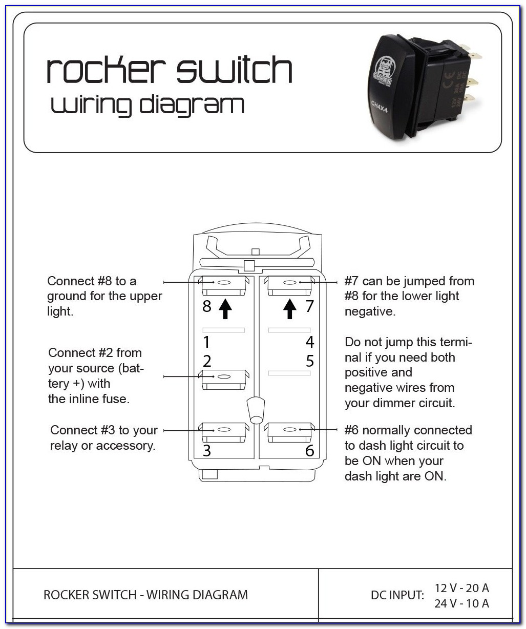 5 Pin Illuminated Rocker Switch Wiring Diagram