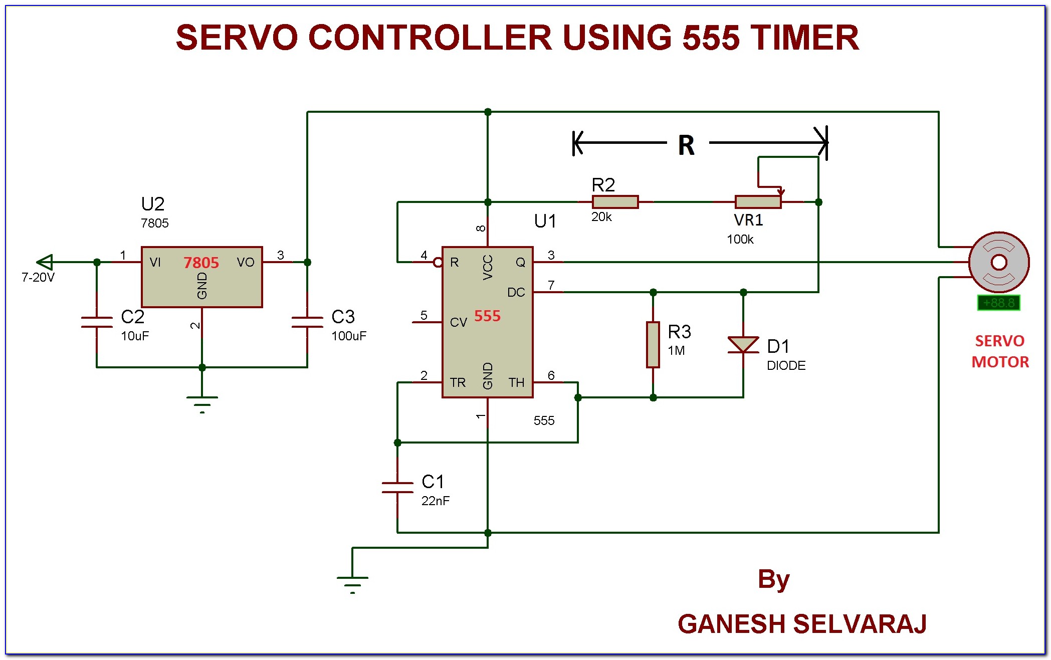 555 Timer Circuit Diagram Tutorial