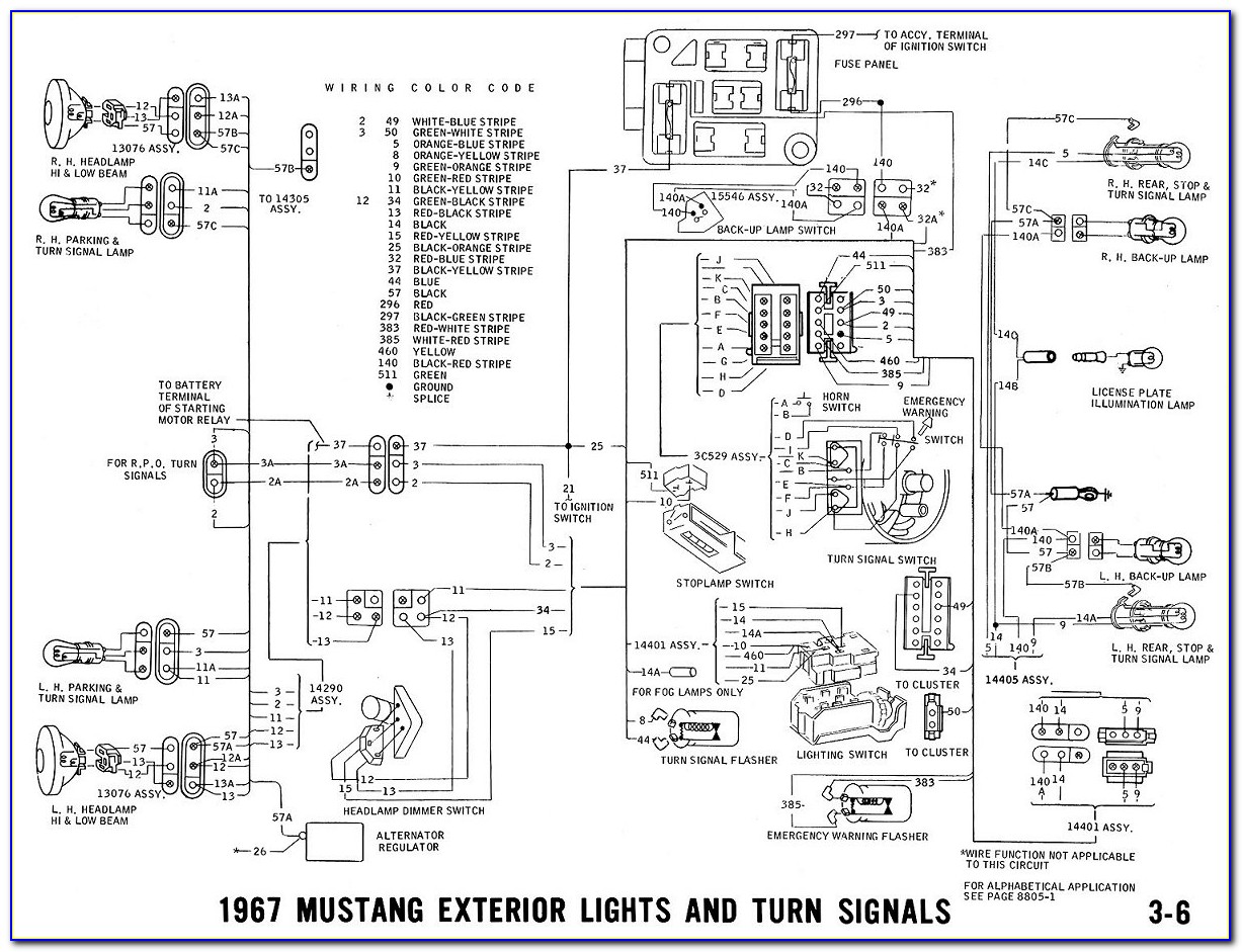 67 Mustang Turn Signal Wiring Diagra