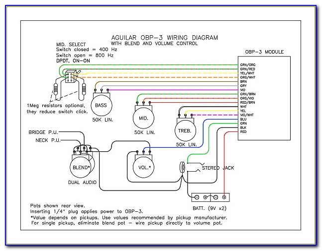 Aguilar Obp 3 Preamp Wiring Diagram