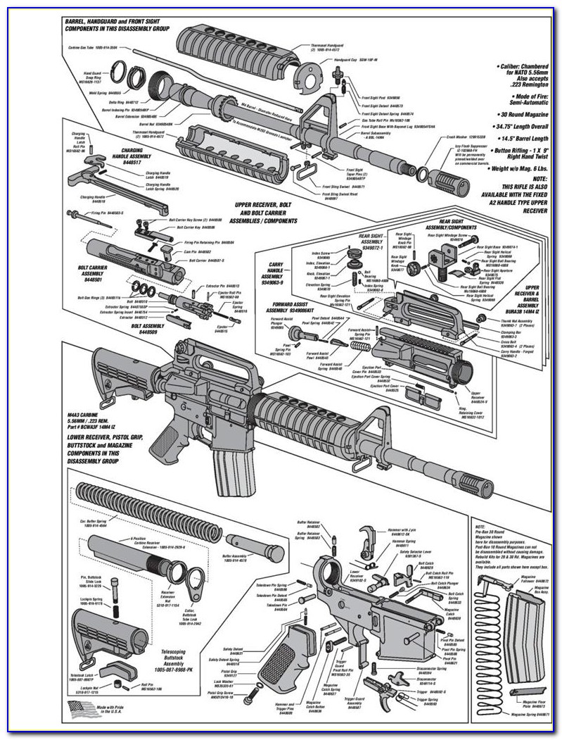 Ar 15 Exploded View Poster
