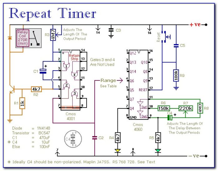 Automatic On Off Timer Circuit Diagram