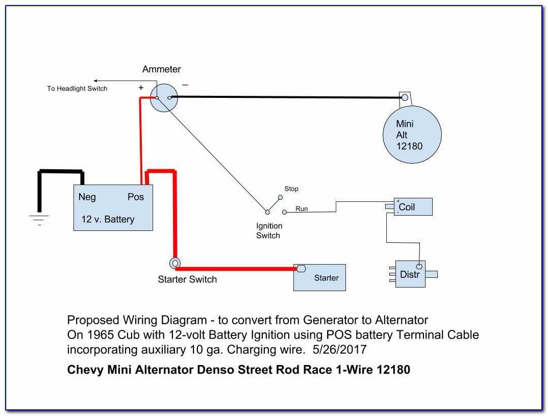 Delco One Wire Alternator Wiring Diagram
