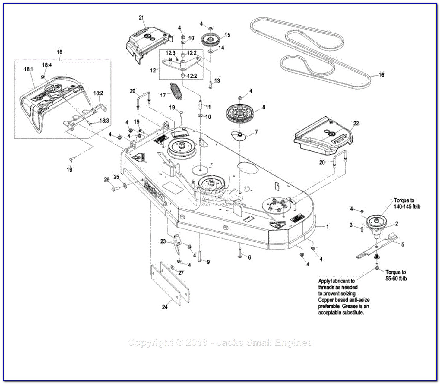 Exmark Mower Deck Belt Diagram