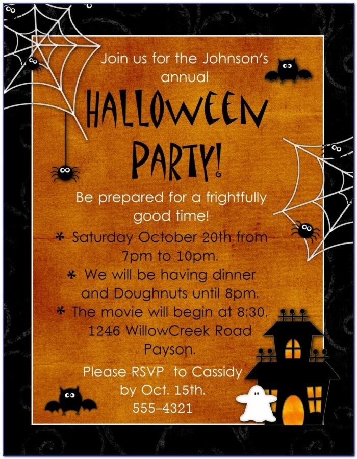 Free Invitation Templates Halloween