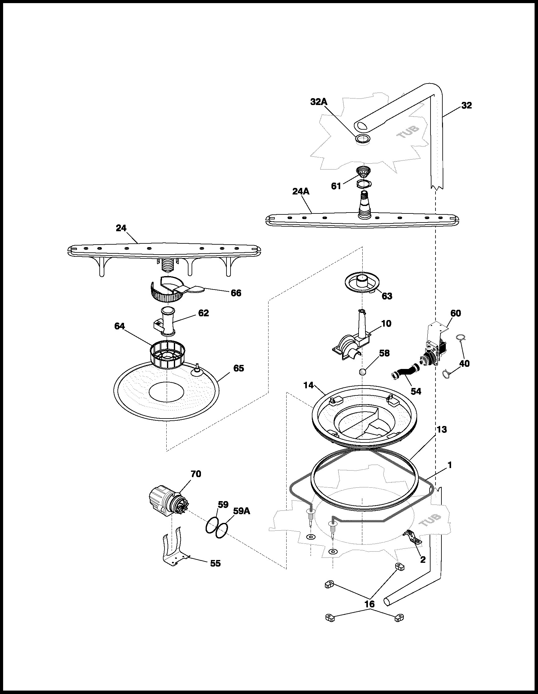 Frigidaire Gallery Dishwasher Parts Diagram