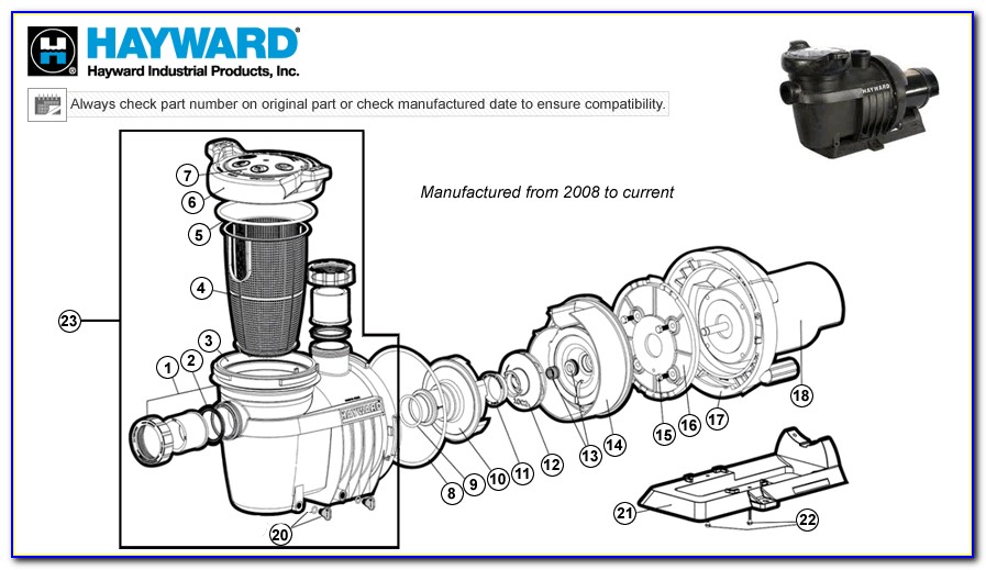 Hayward Northstar Pump Parts Diagram