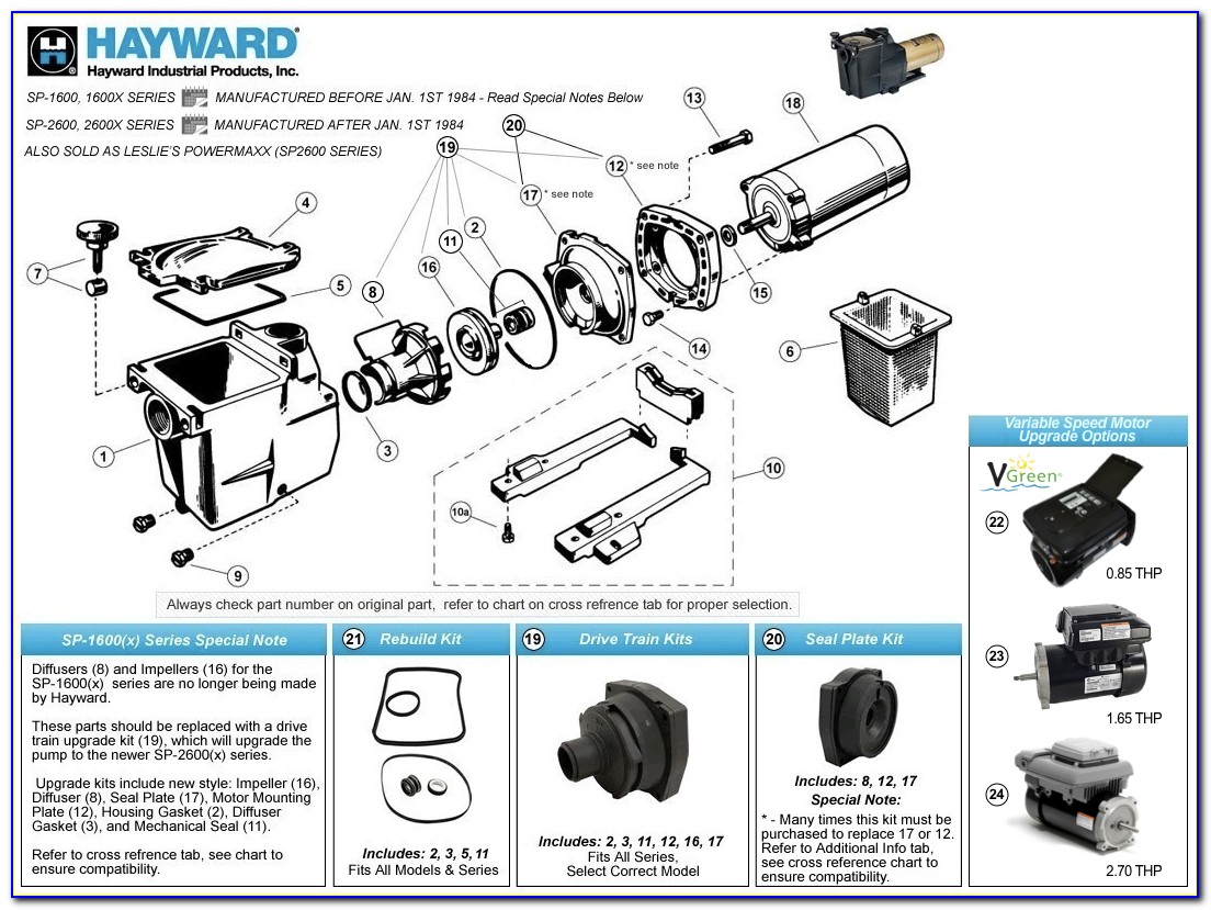 Hayward Super Ii Pump Assembly Diagram