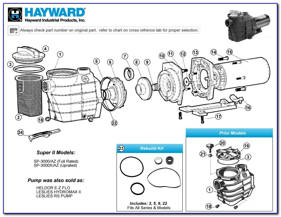 Hayward Super Ii Pump Parts Diagram