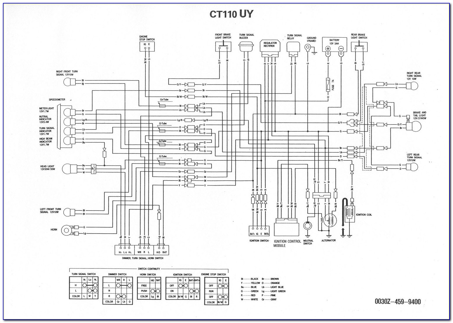 Honda Ct110 6v Wiring Diagram