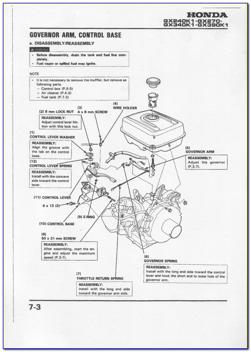 Honda Gx200 Throttle Diagram