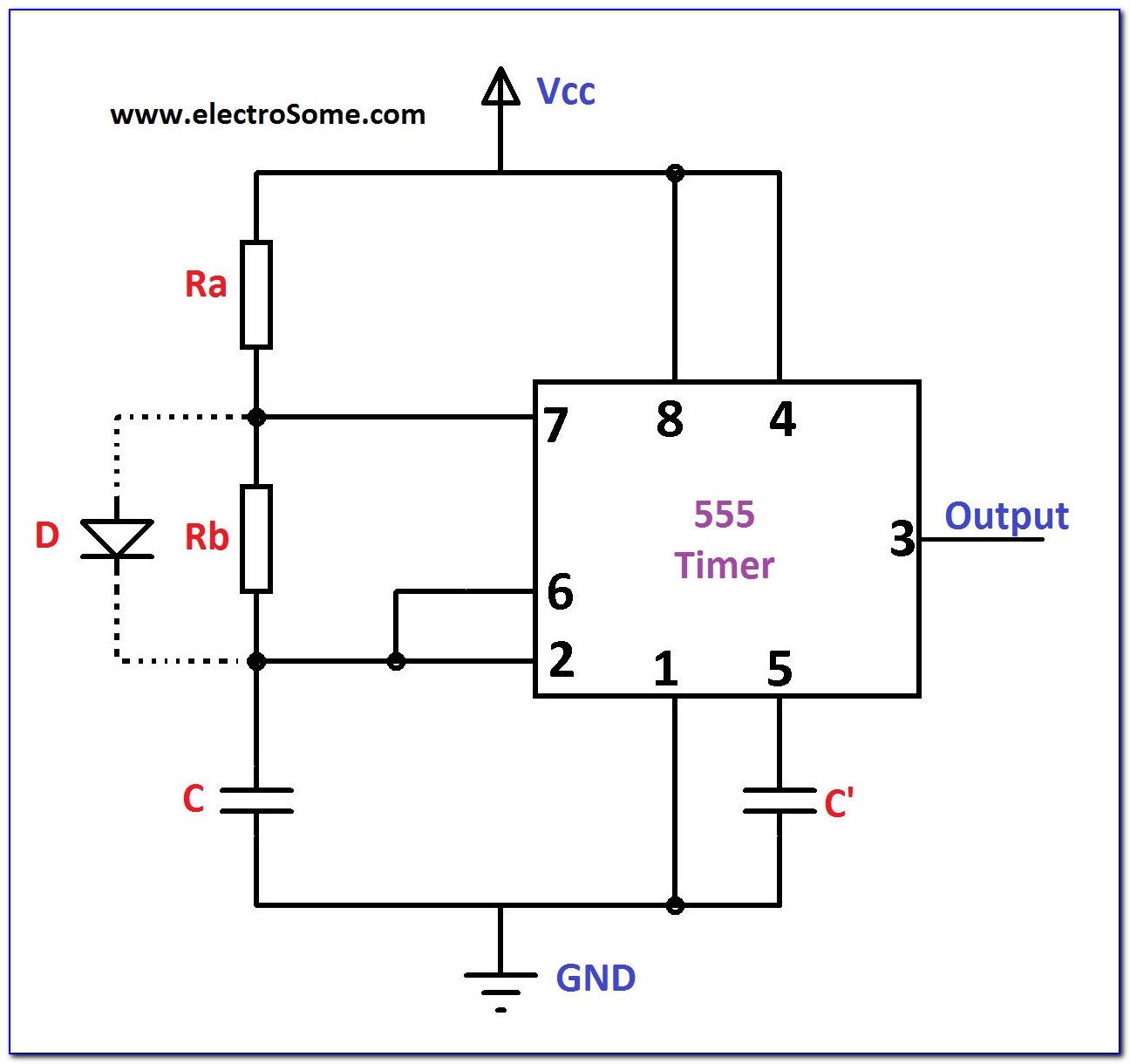 Ic 555 Timer Circuit Diagram
