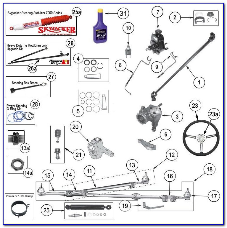 Jeep Yj Steering Column Parts Diagram