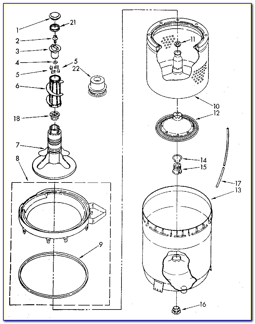 Kenmore 80 Series Washing Machine Parts Diagram