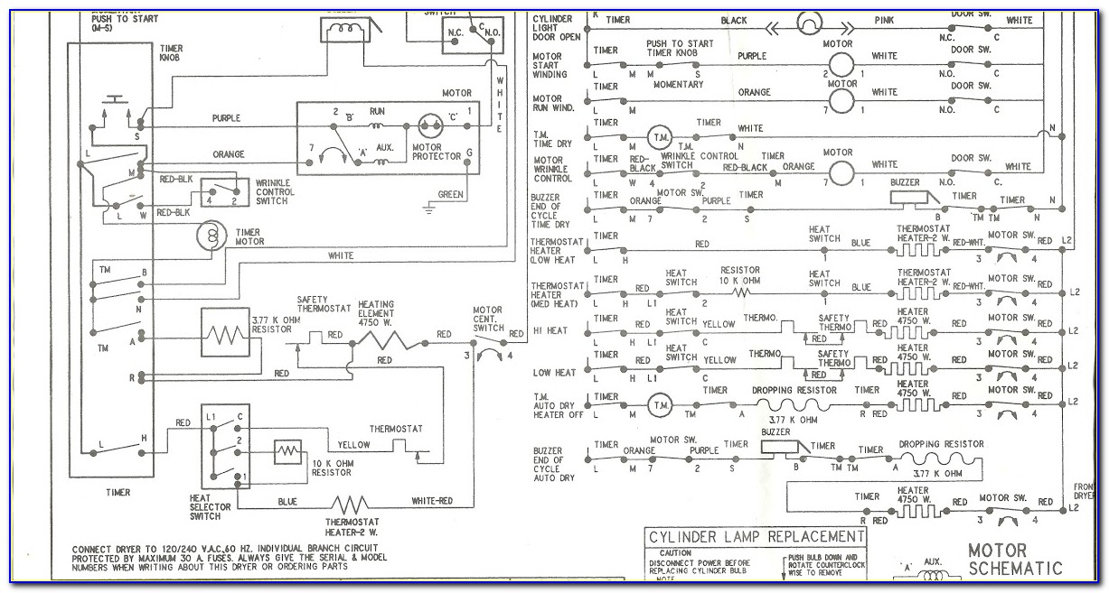 Kenmore 90 Series Electric Dryer Wiring Diagram