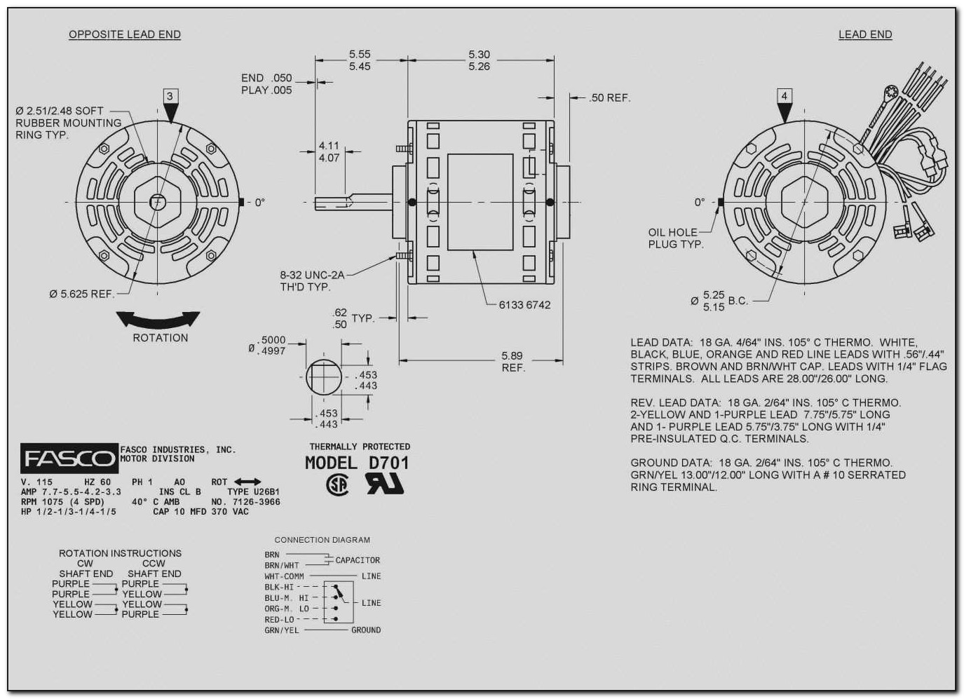 Mars Universal Condenser Fan Motor Wiring Diagram