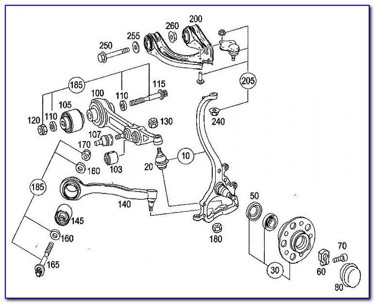Mercedes W202 Front Suspension Diagram