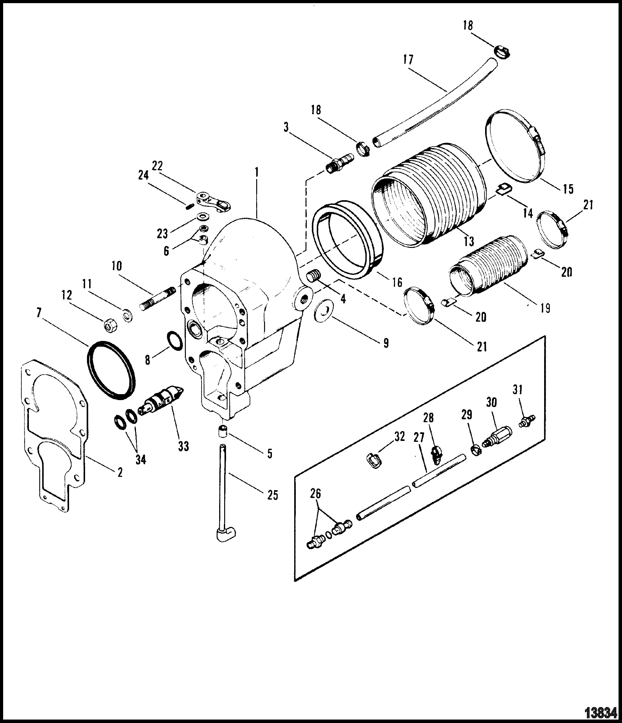 Mercruiser Alpha One Water Pump Parts Diagram