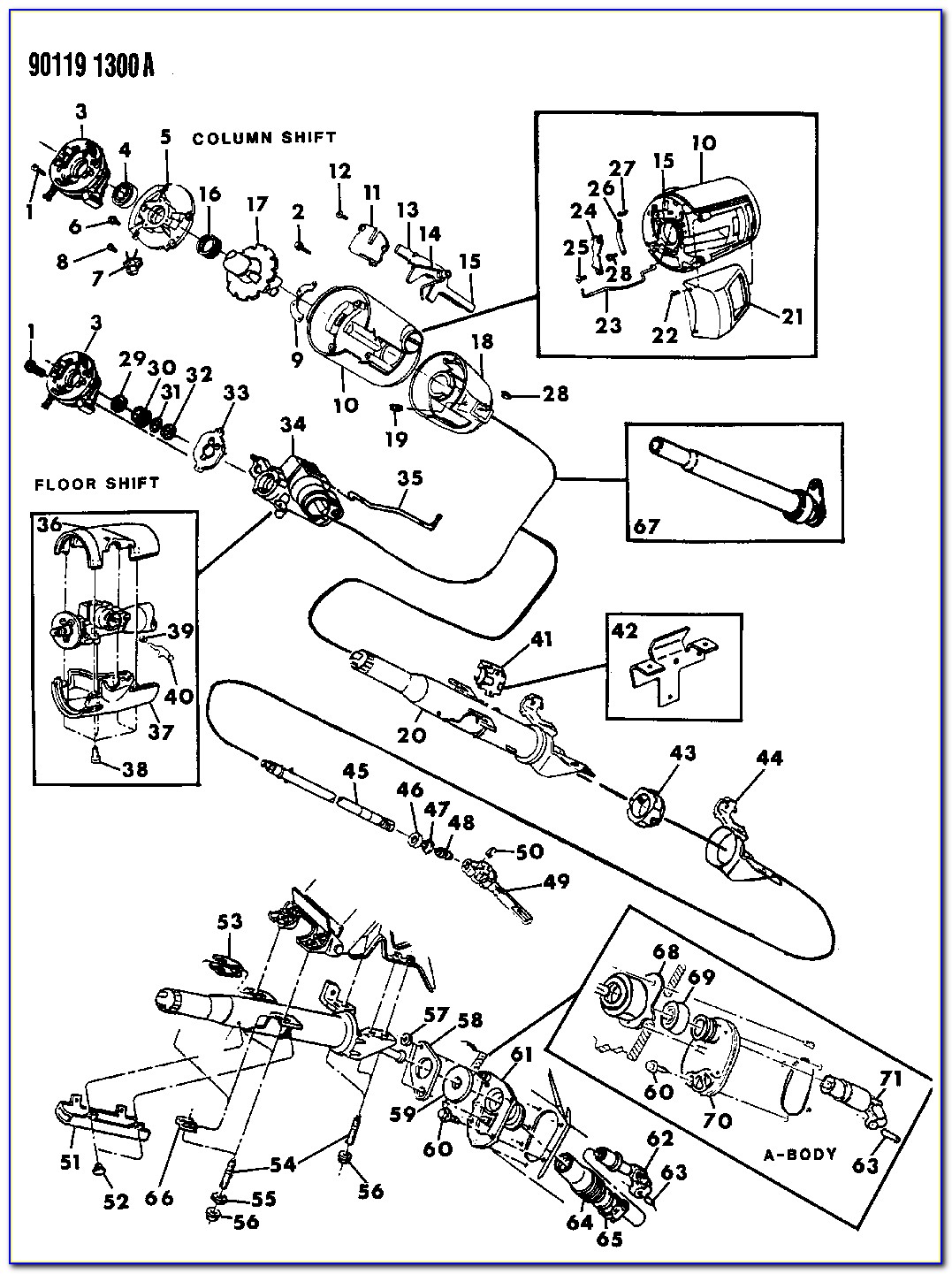 Mopar B Body Steering Column Diagram