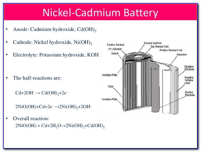 Nickel Cadmium Battery Cell Diagram
