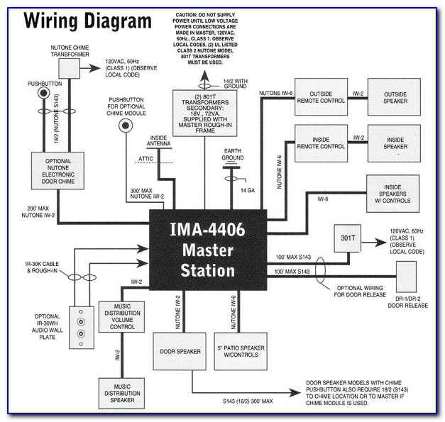 Nutone Doorbell Intercom Wiring Diagram
