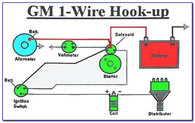 One Wire Alternator Wiring Diagram Tractor