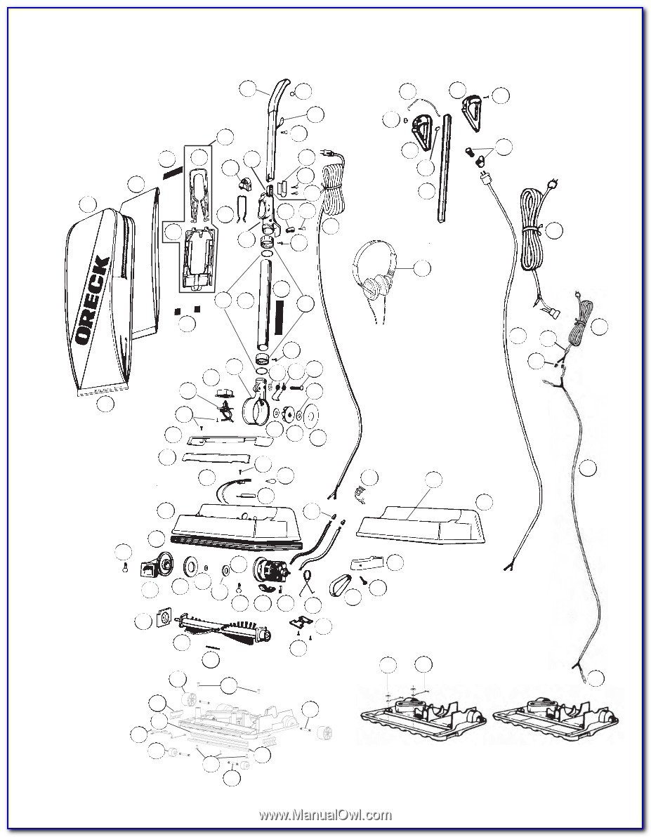 Oreck Xl Vacuum Diagram