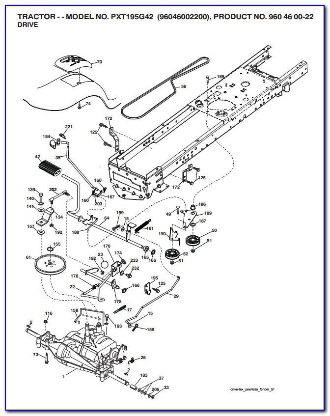 Poulan Pro 48 Inch Deck Belt Diagram