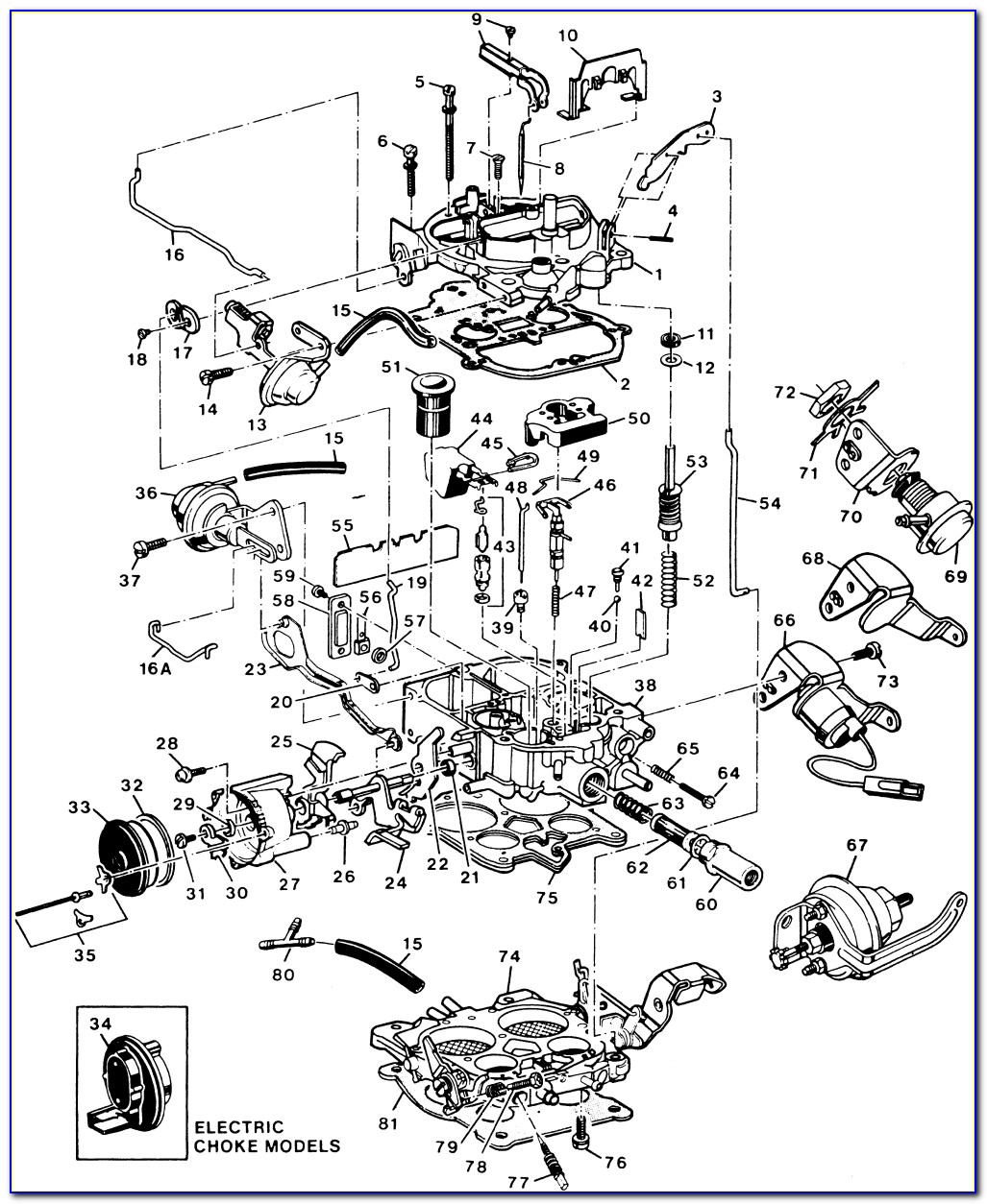 Quadrajet Carburetor Parts Diagram