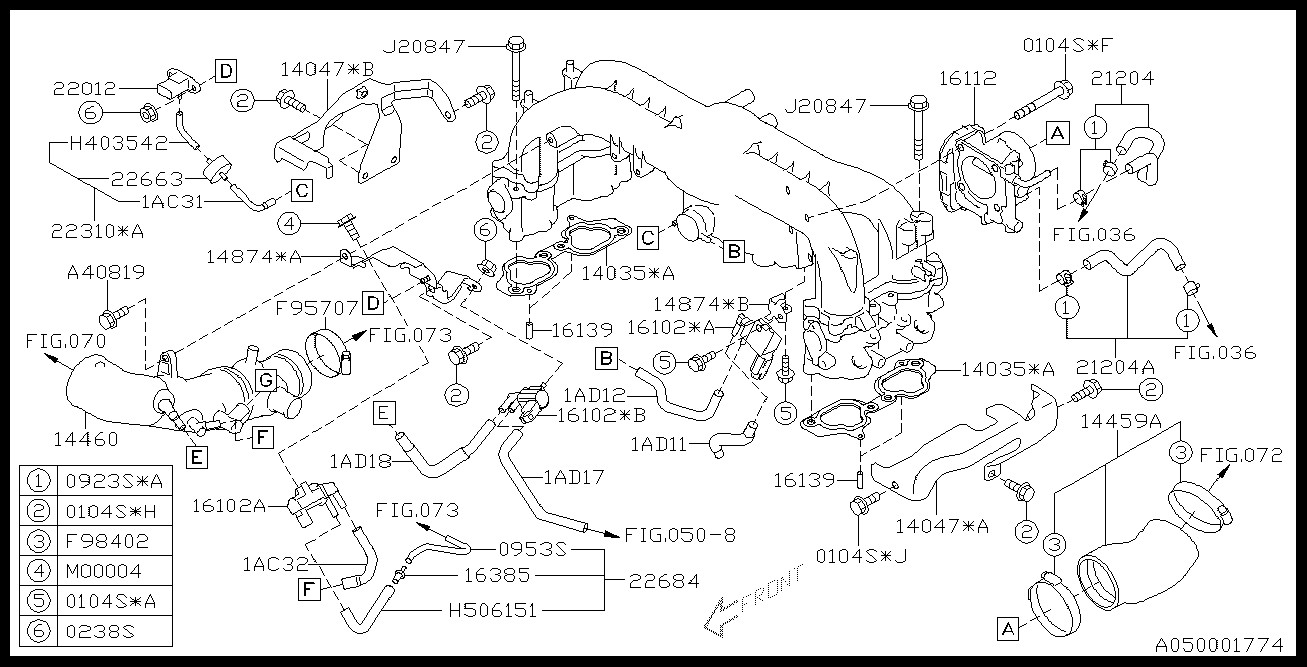 Subaru Intake Manifold Diagram