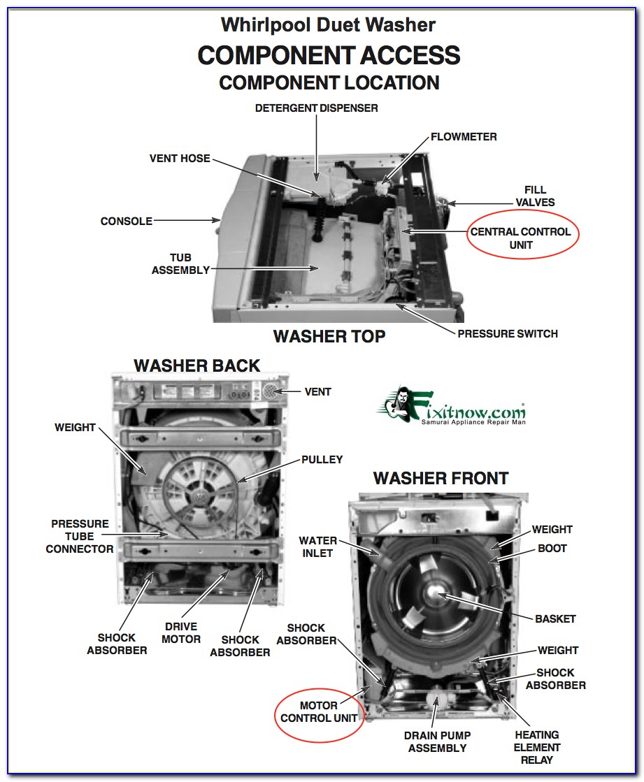 Whirlpool Duet Washer Diagram With Parts