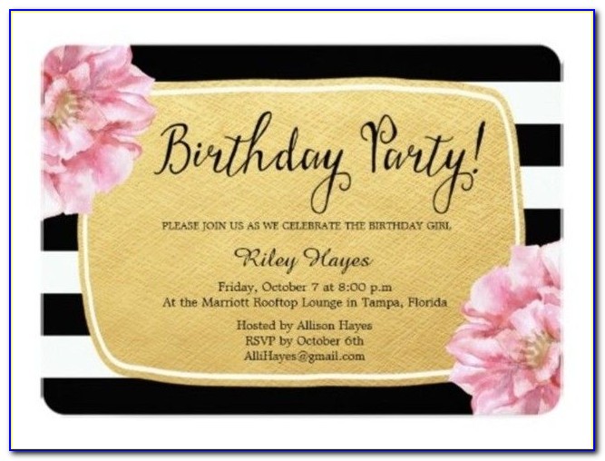 24th Birthday Invitations Sample