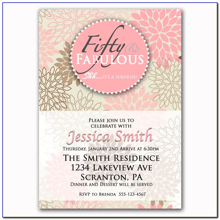 50 And Fabulous Free Invitations