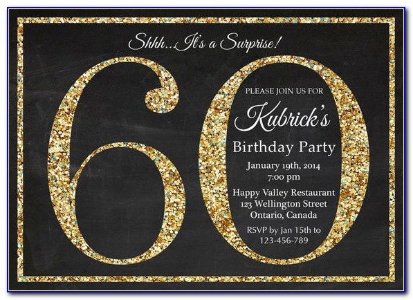 60th Birthday Invitations For A Man