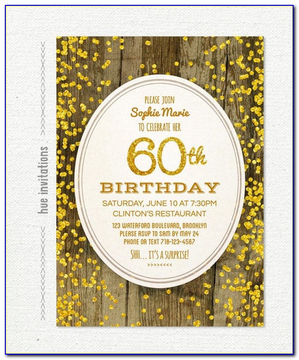 60th Birthday Invite Wording Ideas