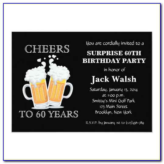 60th Surprise Birthday Invitations With Photo